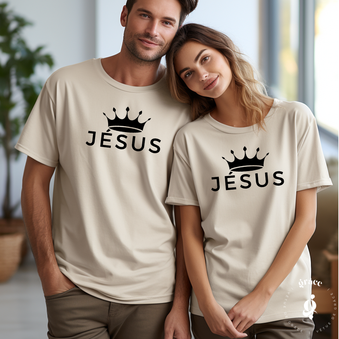 T-shirt Jésus couronné UNISEXE