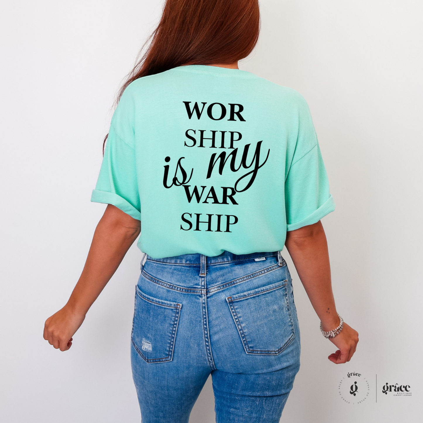 T-shirt WORSHIP is my WARSHIP - 2 Chronicles 20