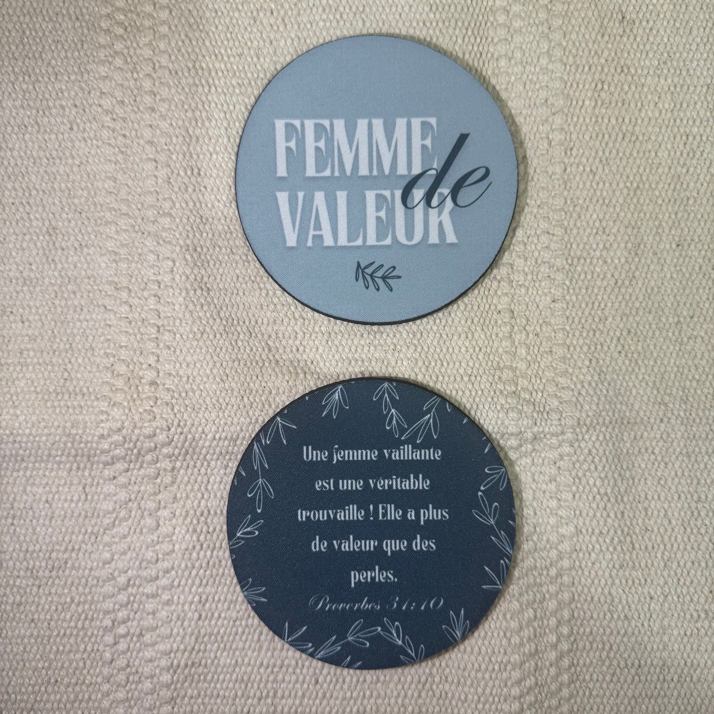 Sous-verres Femme de valeur