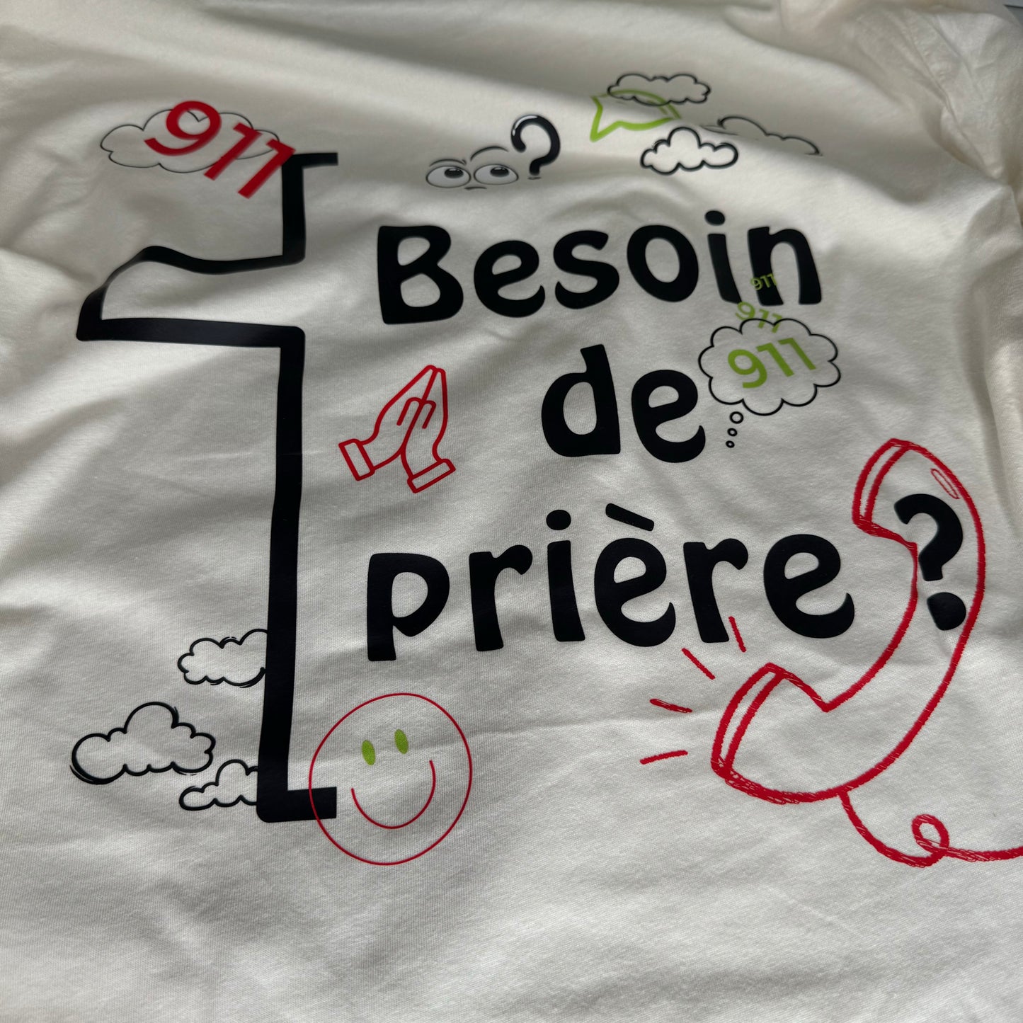 T-shirt Jérémie 33:3 - Besoin de prière ?
