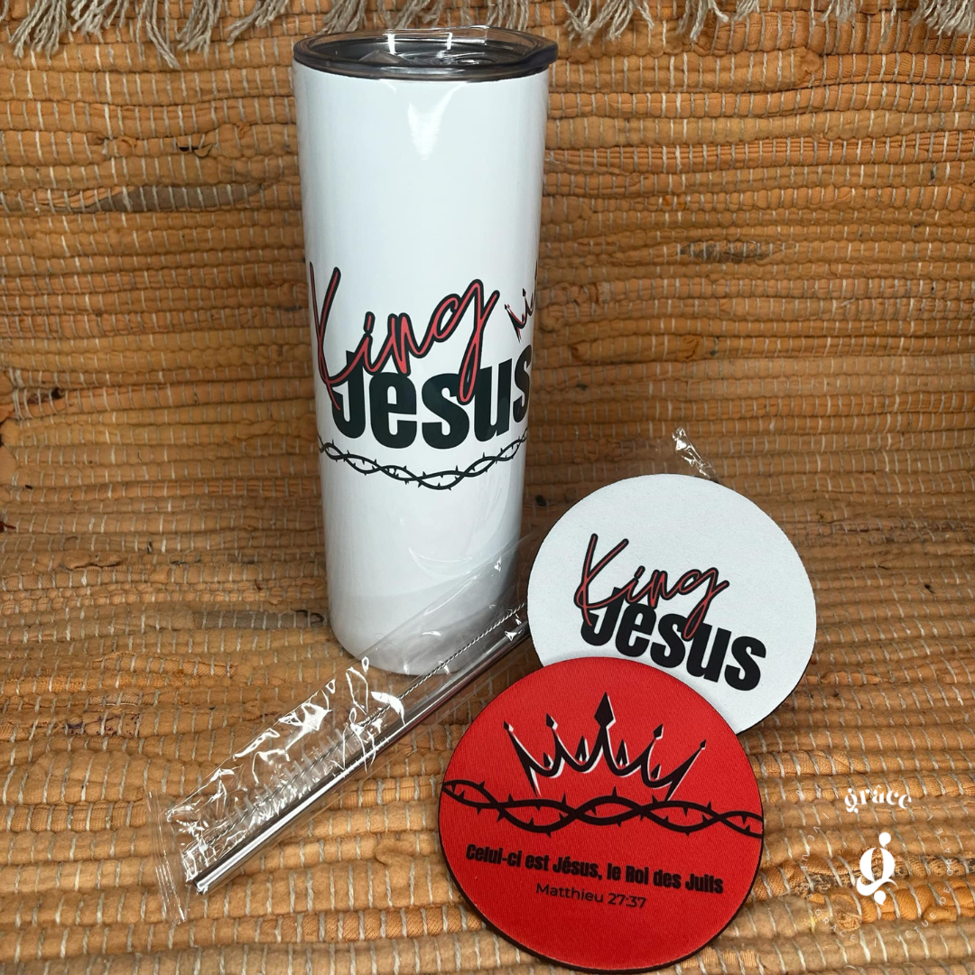 Tumbler King Jesus | Gobelet de transport