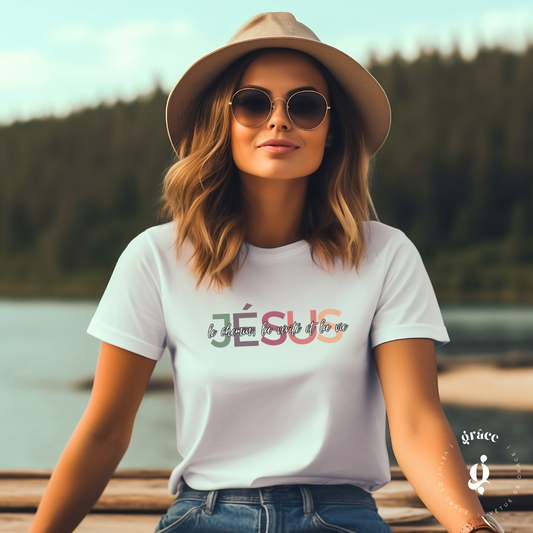 T-shirt JÉSUS le chemin, la vérité et la vie (Jean 14:6)