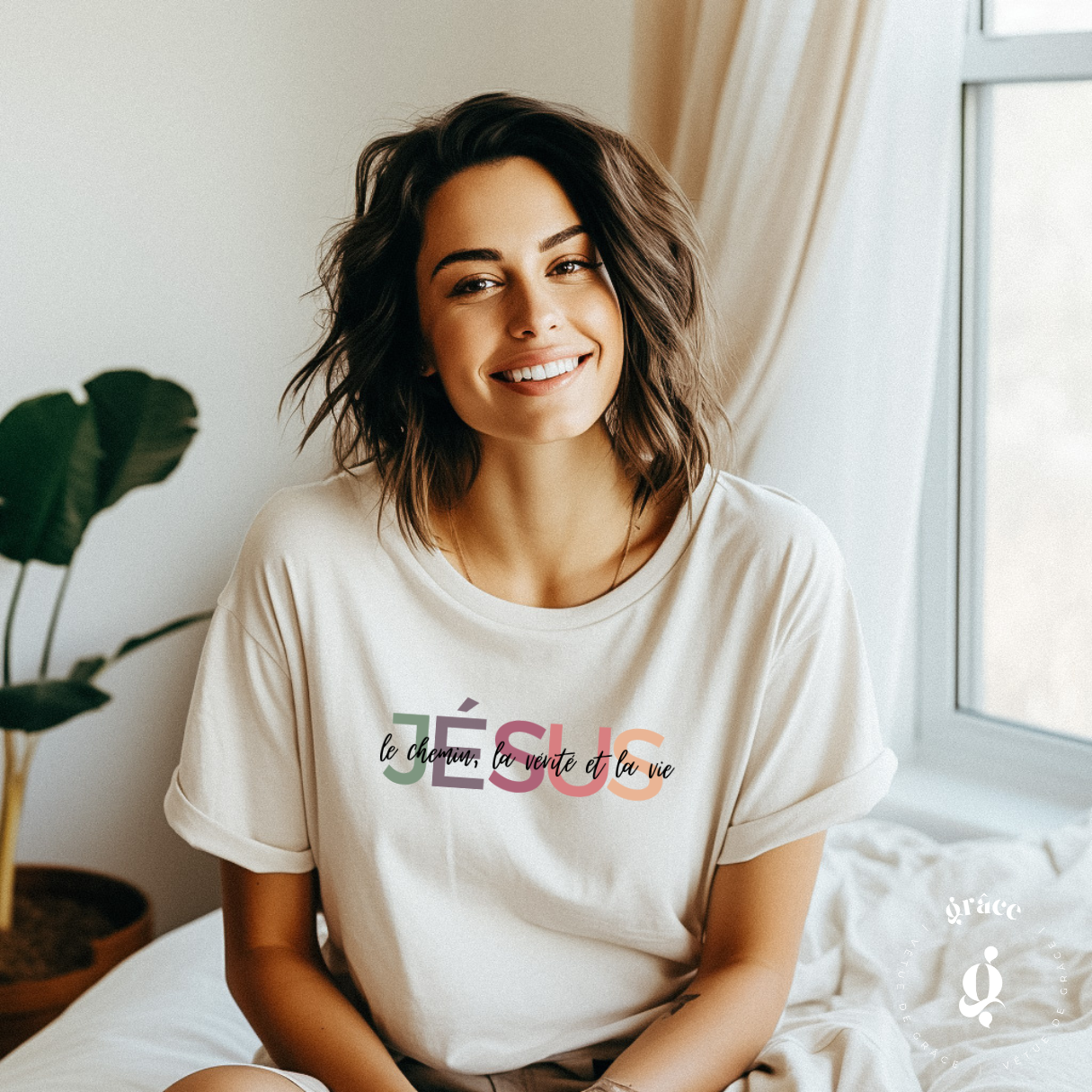 T-shirt JÉSUS le chemin, la vérité et la vie (Jean 14:6)