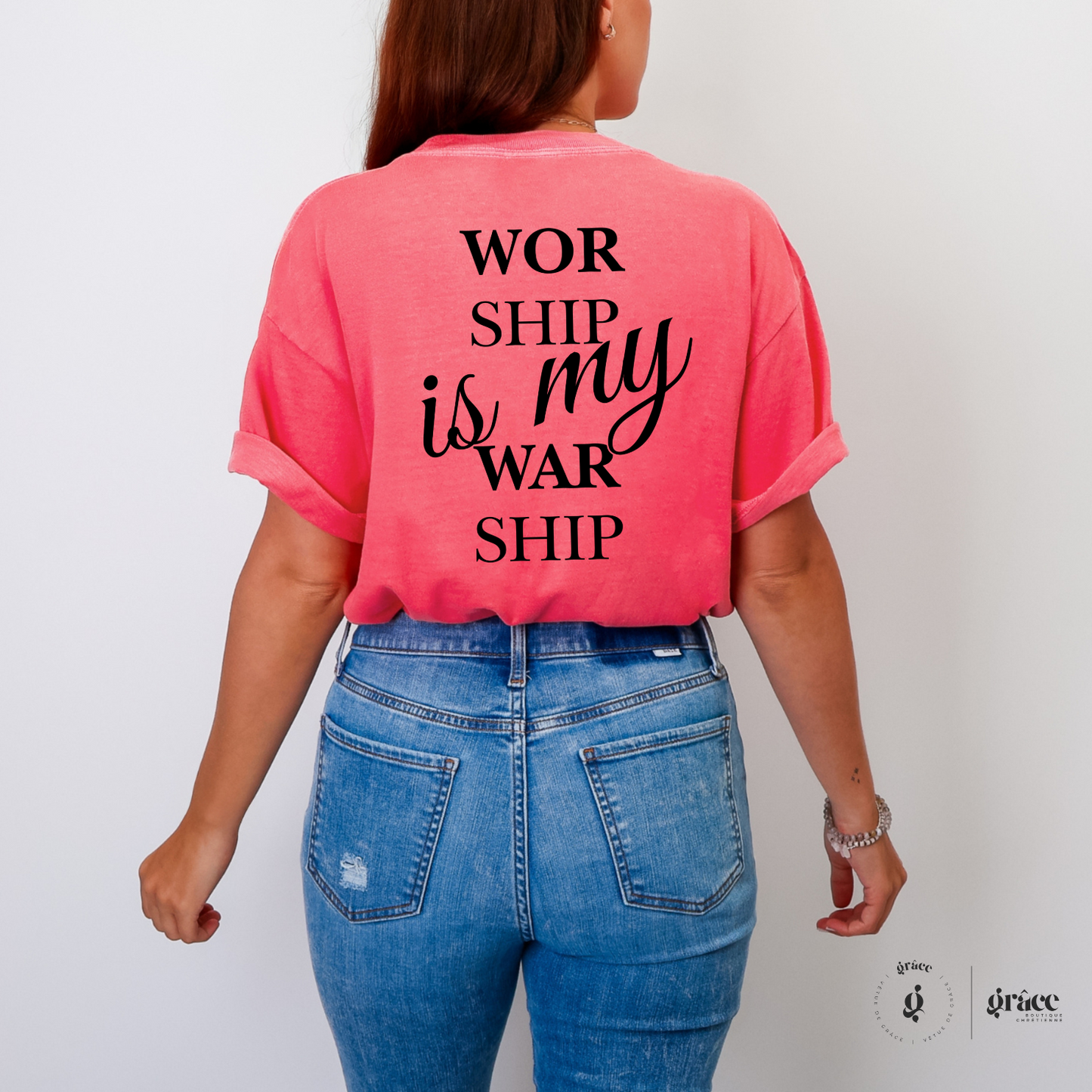 T-shirt WORSHIP is my WARSHIP - 2 Chronicles 20