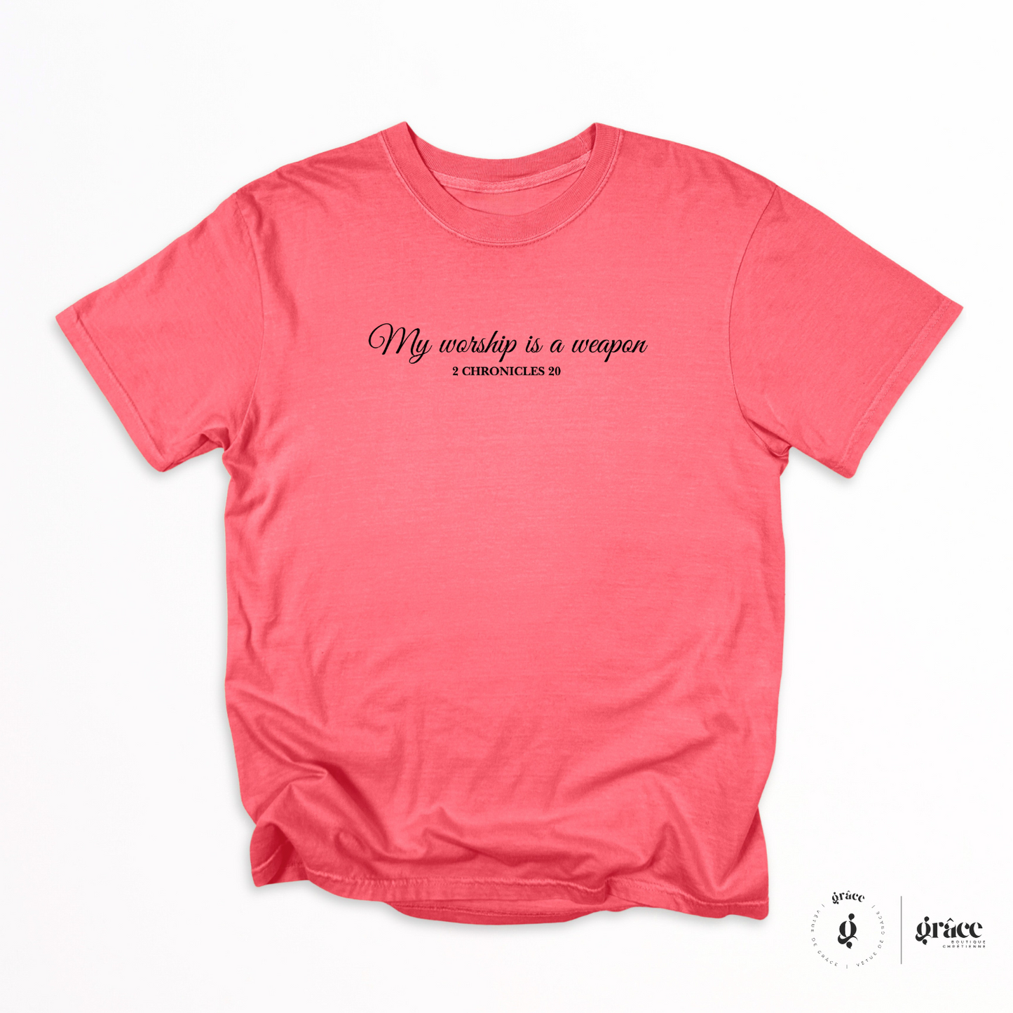 T-shirt WORSHIP is my WARSHIP - 2 Chronicles 20